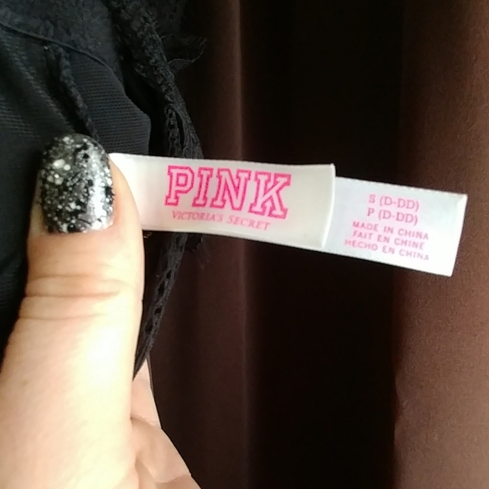 PINK by VS eyelash lace high-neck bralette - Picture 3 of 3